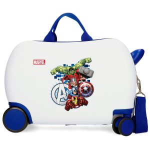 Maleta correpasillos Avengers Attack, blanca, 45cm