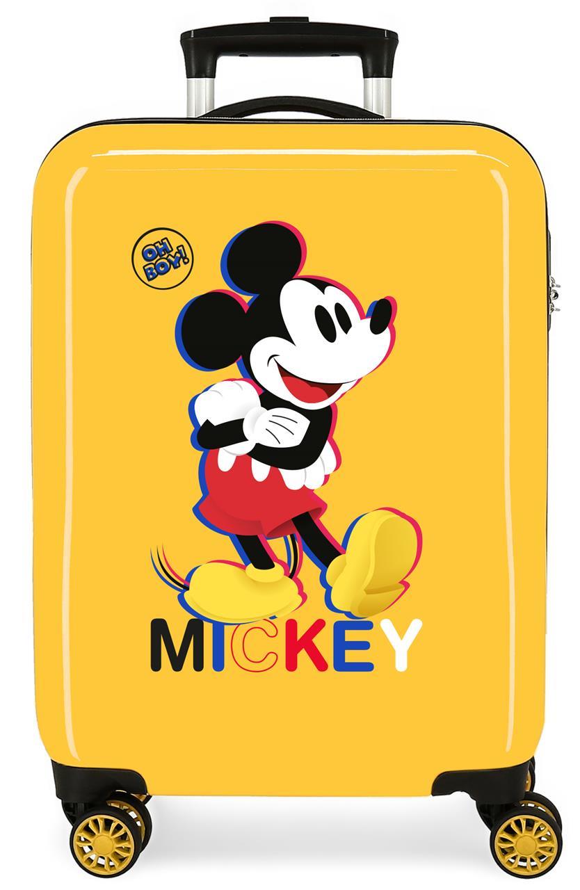 Maleta de cabina Mickey 3D ocre 55 cm