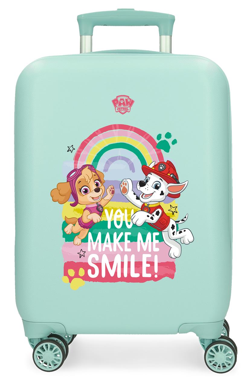 Maleta trolley infantil Patrulla Canina Be Happy turquesa 50 cm