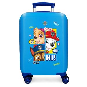 Maleta de cabina Patrulla Canina, Azul, 50cm, 4 ruedas